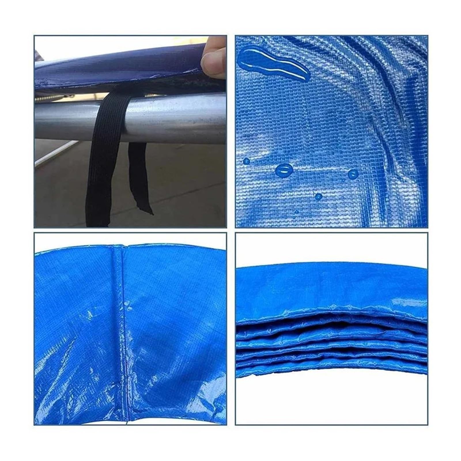 Colchoneta Recambio Exterior Trampolín Estera De Protección Para Trampolín De 6/8/10 Pies, Almohadilla De Seguridad Para Trampolín, Accesorios Deportivos Redondos Resistentes Al Agua Para El Hogar
