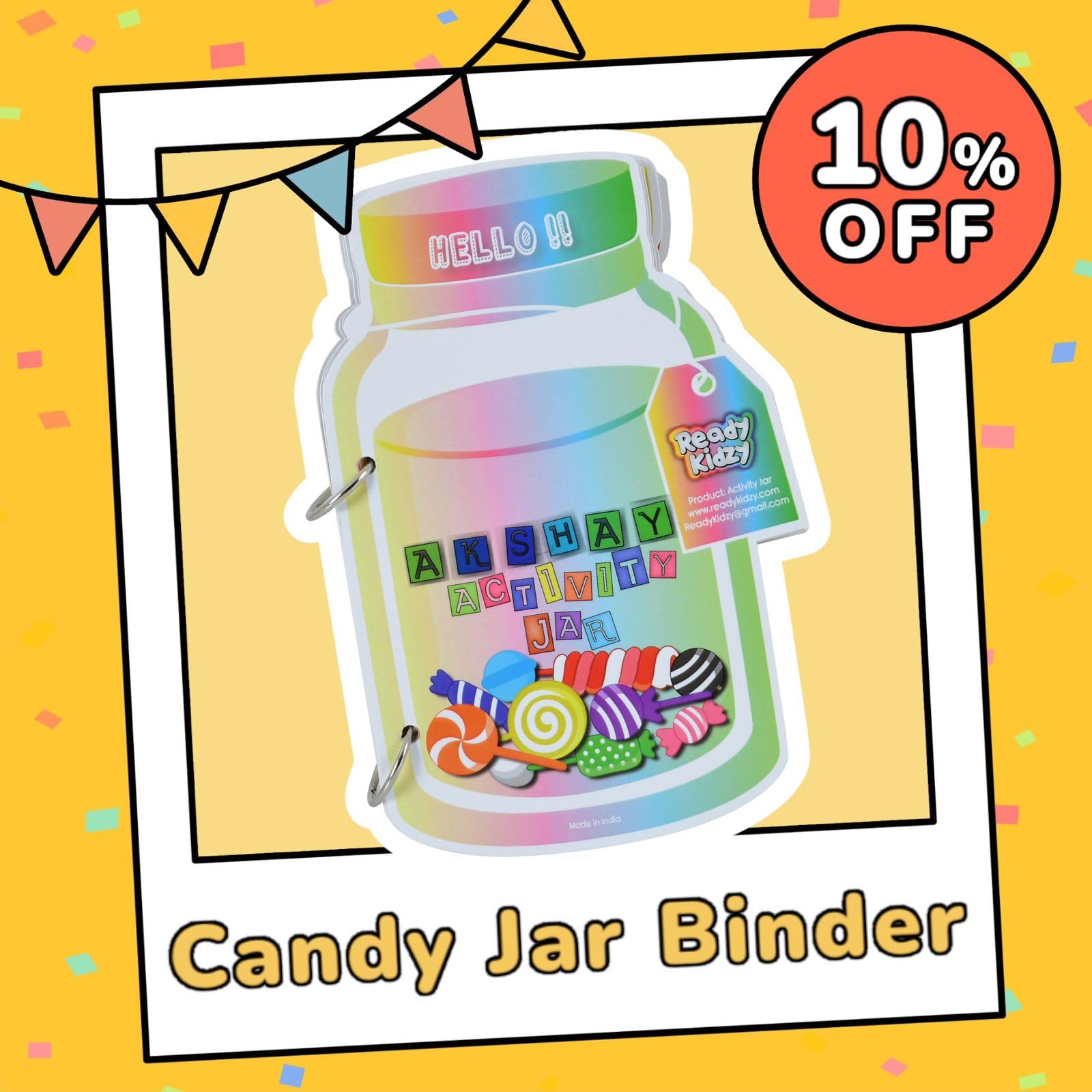 Candy Jar Kids Educational Activity Binder Book