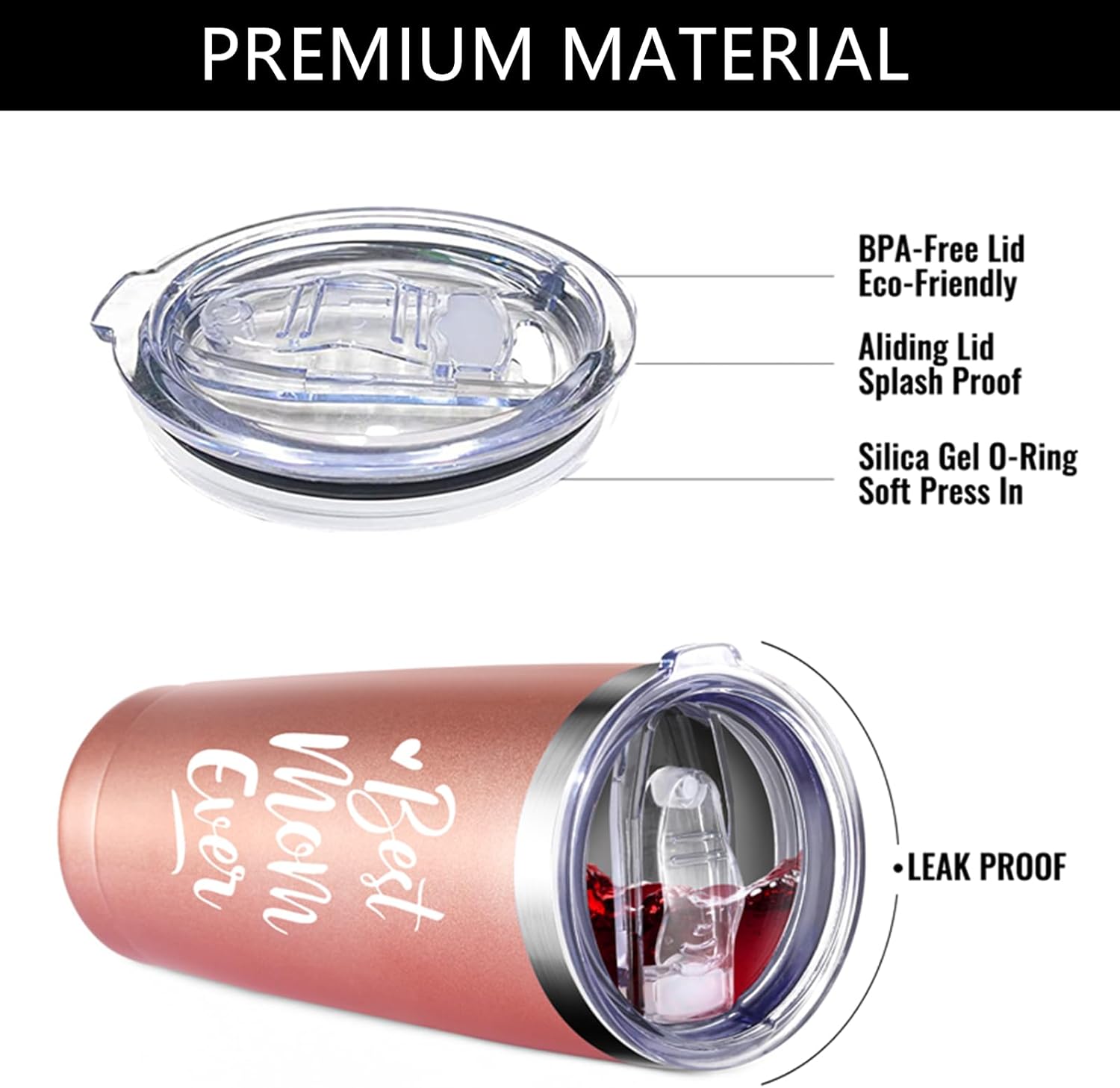 Personalized Mothers Day Gifts for Mom Grandma from Daughter Son, Birthday Christmas Gifts for First Time, New Mom Stepmom Mother-In-Law - 20oz Stainless Steel Insulated Coffee Mug Tumbler with Lid - Image 3