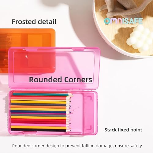 Miniatura 18 de Paquete de 9 organizadores medianos de plástico para manualidades, contenedores de almacenamiento de plástico transparente con tapa de pestillo