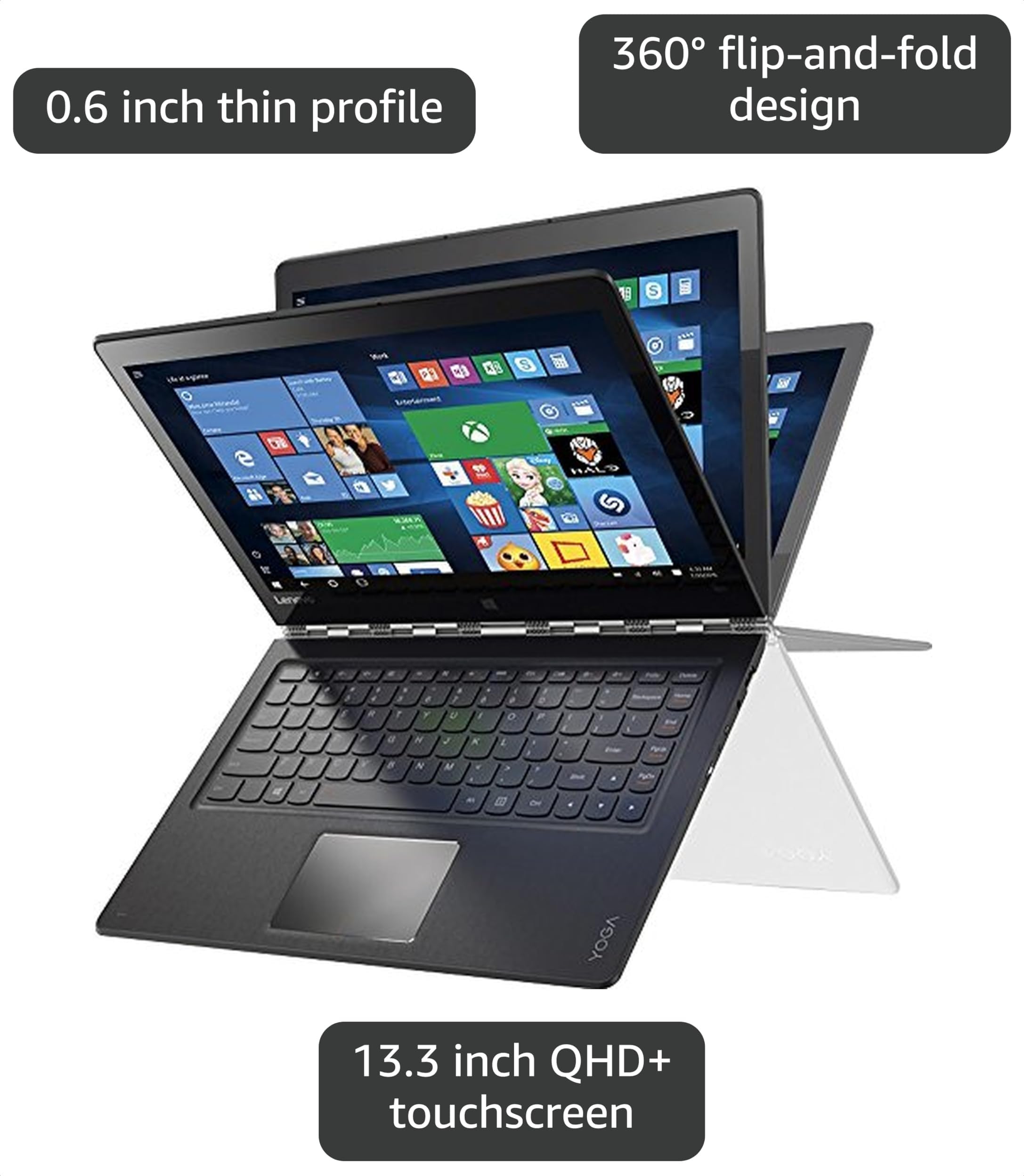 Amazon.com: Lenovo Yoga 900 2-in-1 13.3-inch QHD+ IPS Multitouch