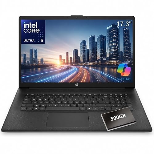HP 17.3' Business Laptop, Intel 12-Core Ultra 5 225U, 16GB DDR5, 512GB SSD