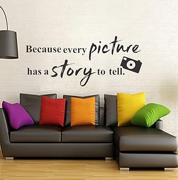 Wallstick Picture Quotes Camera Wall Sticker (Vinyl, 49 cm x 4 cm x 4 cm) (72-147)