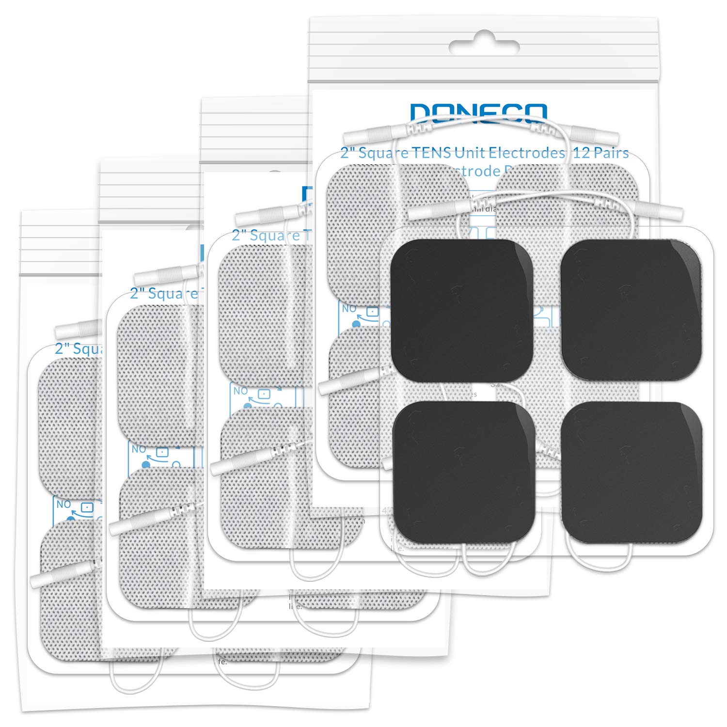 DONECOTENS Unit Pads 2X2 20 Pcs Replacement Pads Electrode Patches for Electrotherapy -Universally Compatible with Most TENS Machine Models