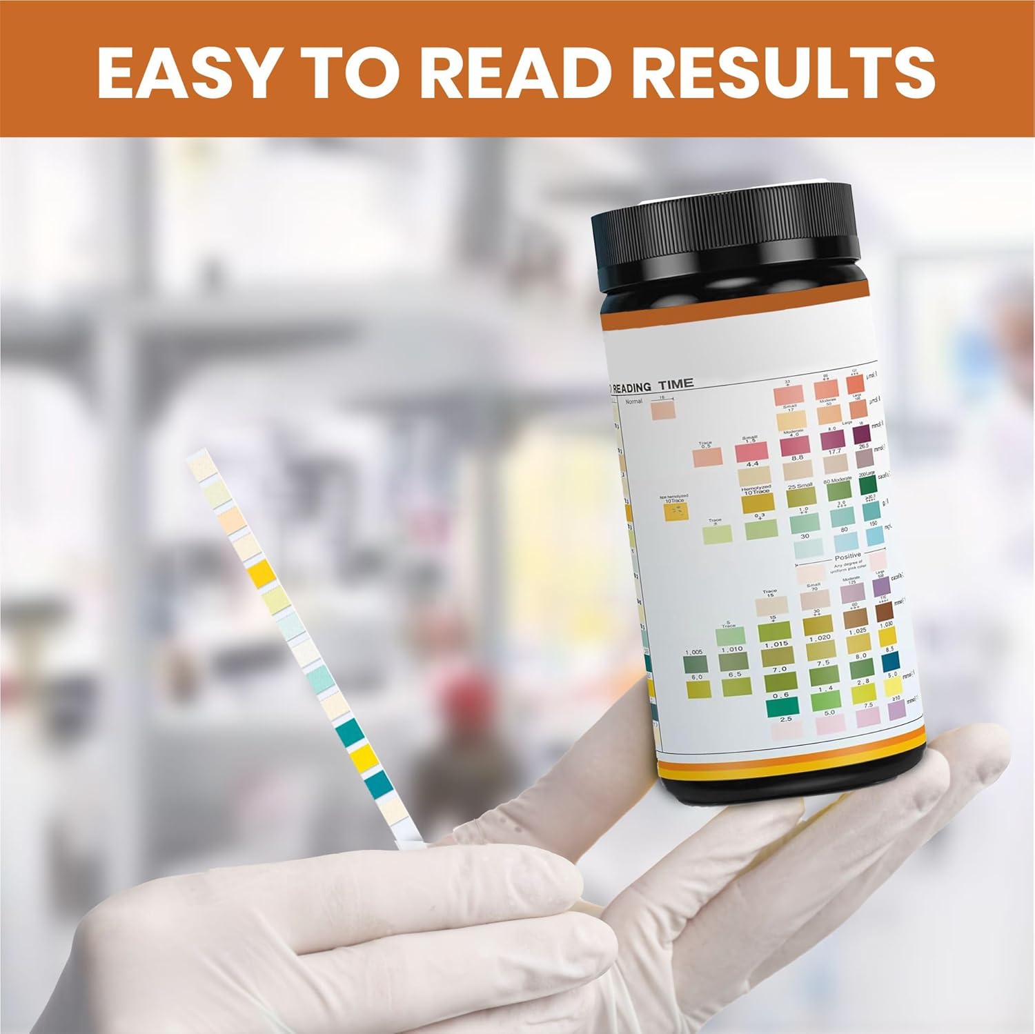 Urine Test Strips 13+ PARÁMETROS - 150 Count LEU, KET, PRO, NIT etc