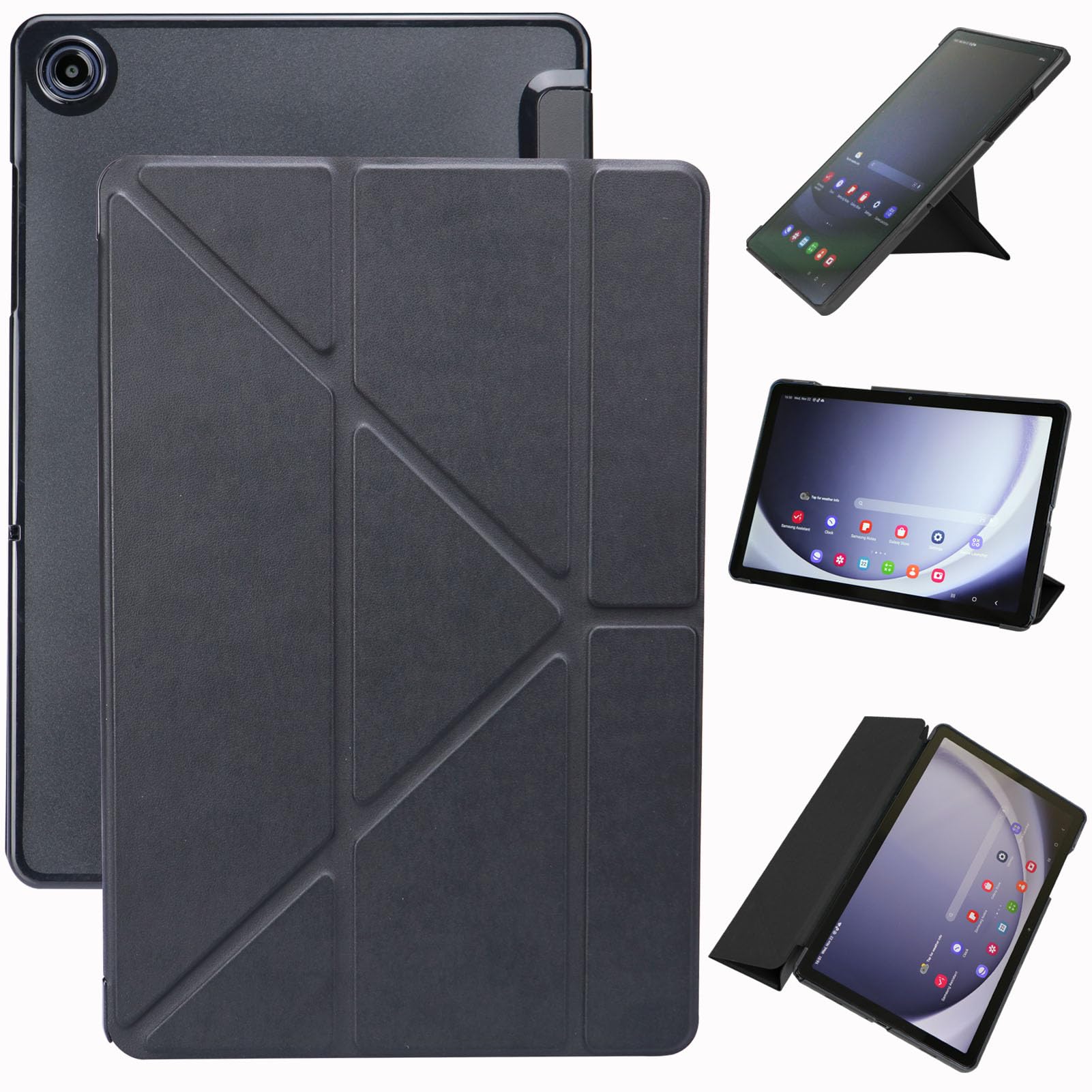 Case for Samsung Galaxy Tab A9+ / A9 Plus 11 Inch 2023, Protective Trifold Stand Slim Tablet Cover with Multi Viewing and Auto Wake/Sleep - Black