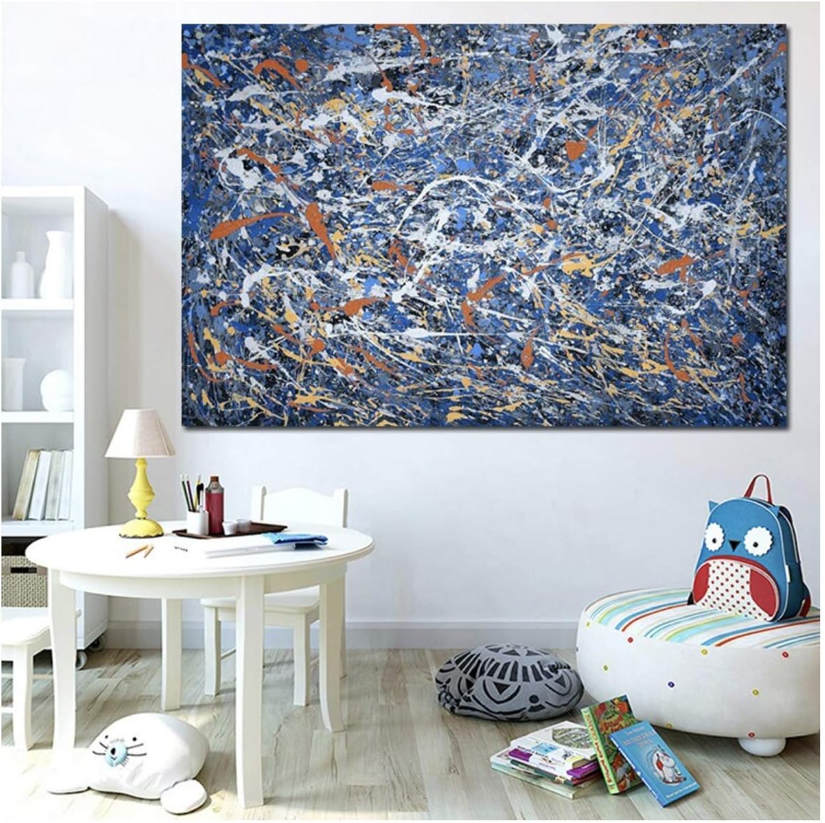 Amazon Co Jp Wr大型サイズあり ジャクソン ポロック Jackson Pollock アート キャンバス ポスター 抽象画 幾何学 アクション ペインティング インテリア 美術品 絵画 壁画 落書き 41x61 Cm Hobby