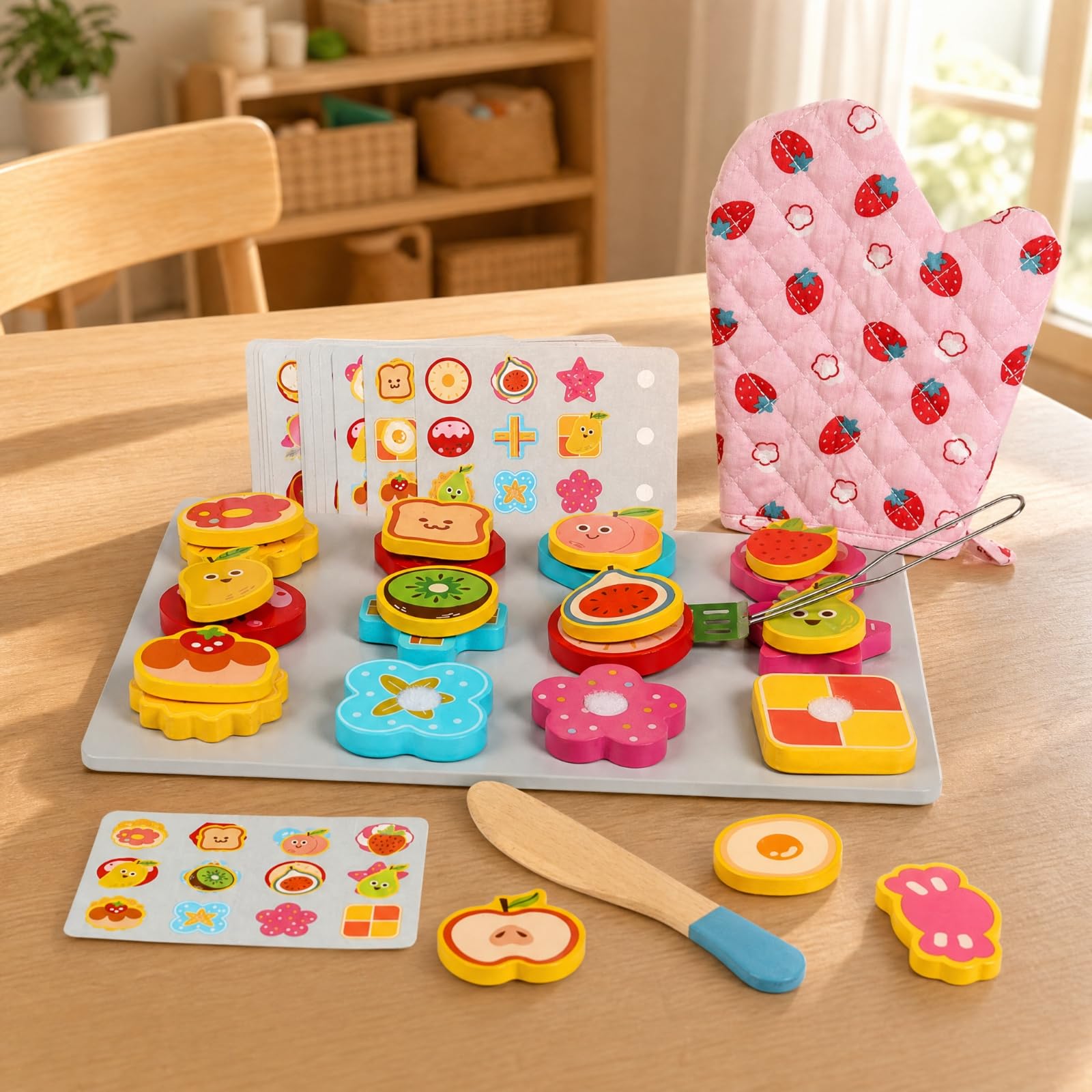 predolo Gioco di Simulazione da con Tavola attività Colorato Giocattolo da in Legno Educativo per Bambini 3 Anni in, Area Giochi Prescolare