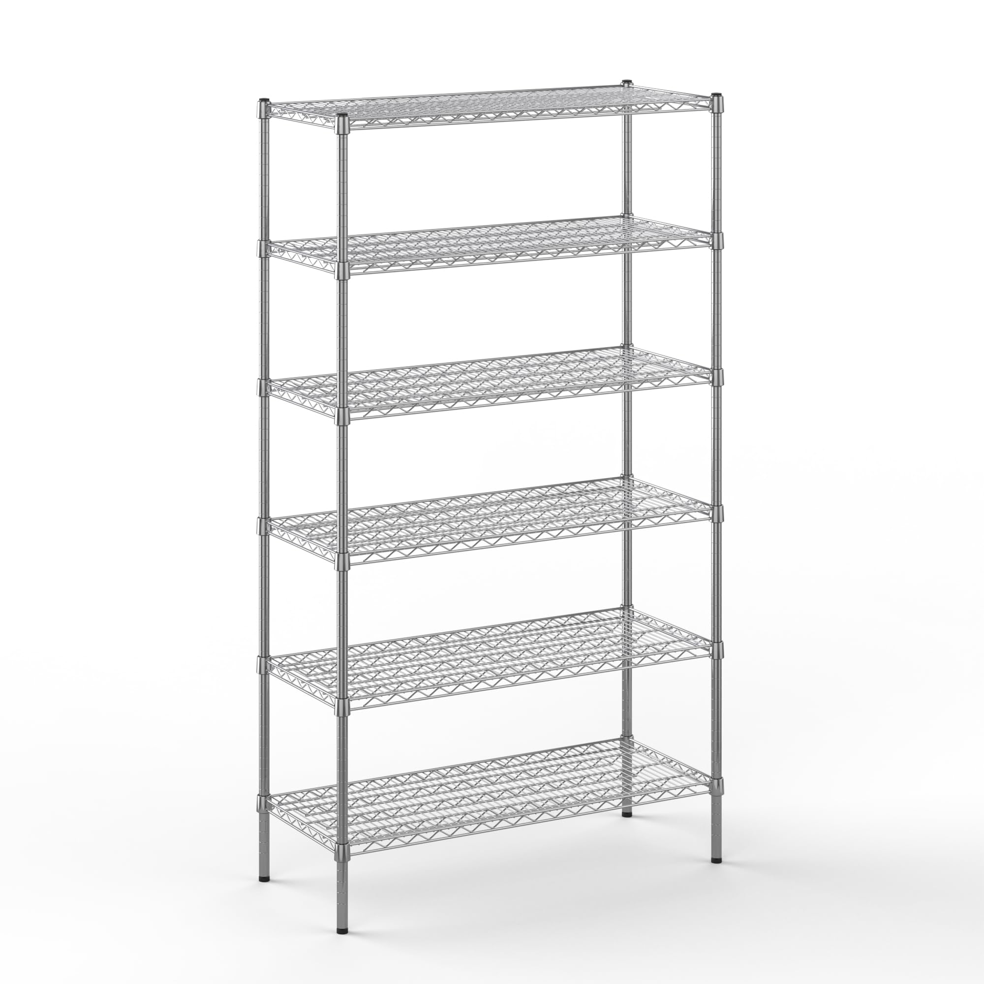 18" Deep x 42" Wide x 74" Height Wire Shelving Kit | 6-Tier | NSF Commercial Storage Rack Unit