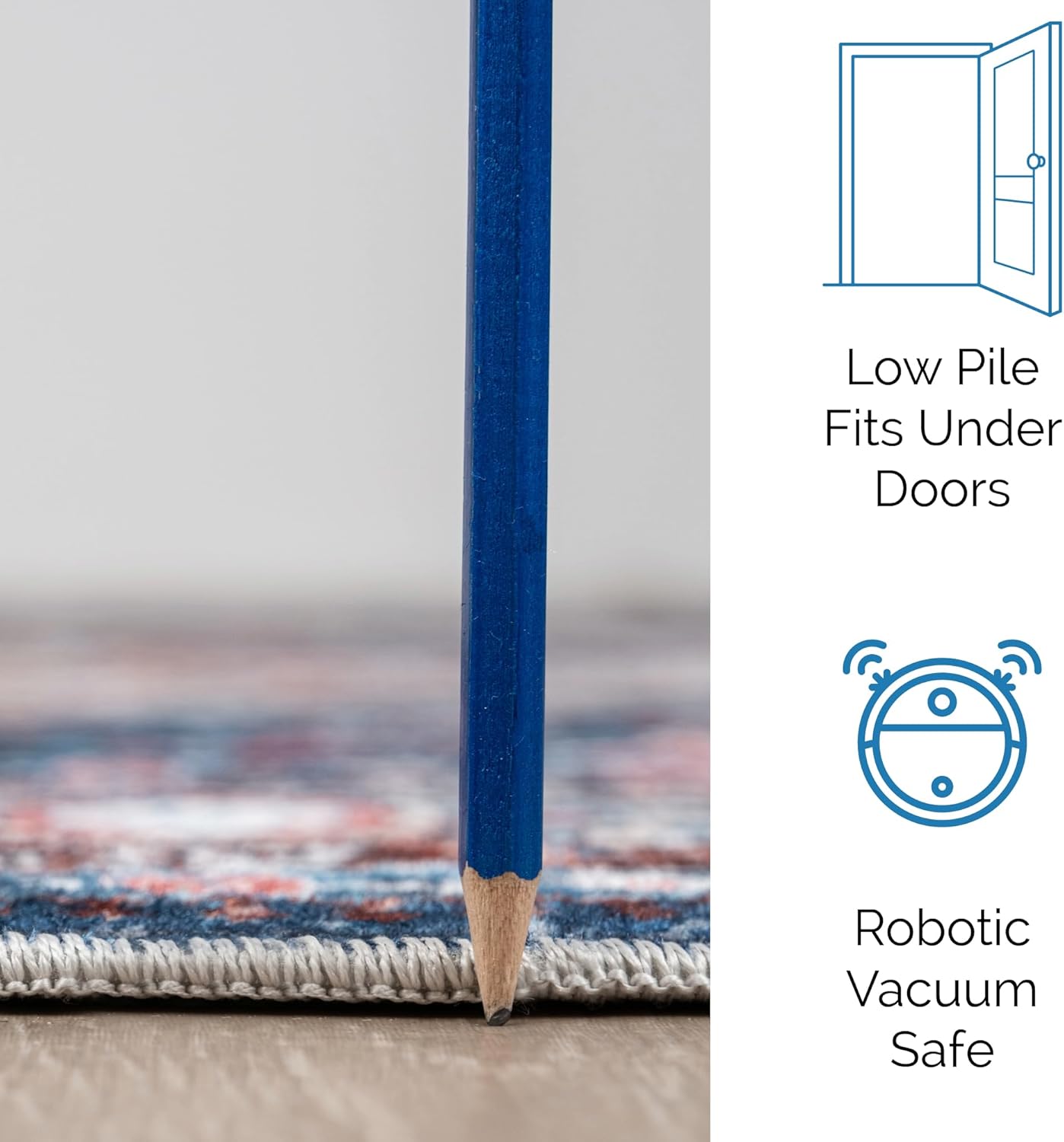 Super Area Rugs - 3X5 Machine Washable Rug Traditional Vintage Small Rug for Entryway - Peach, 3' x 5'