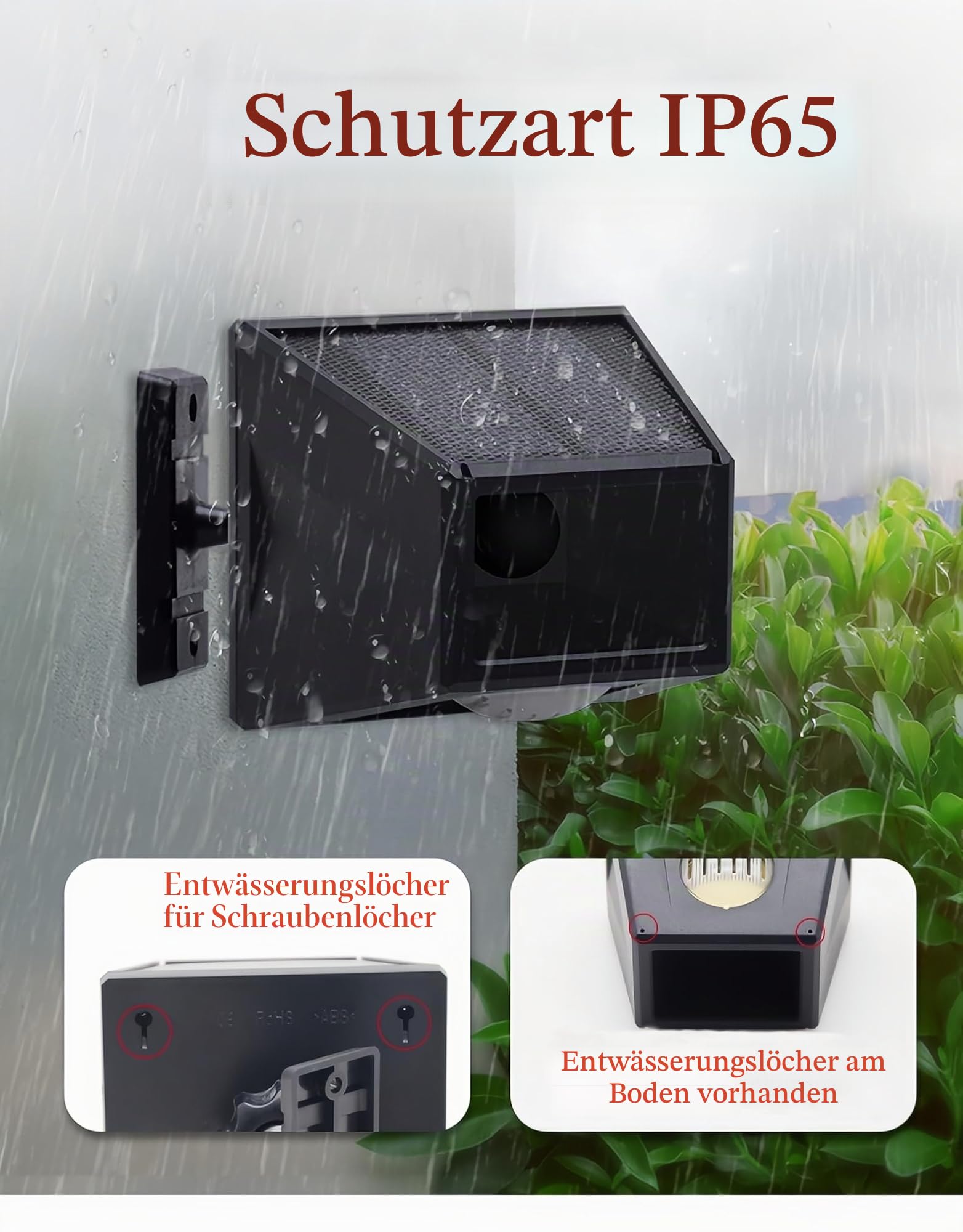 2-Pack-Solaralarm-Bewegungssensor im Freien frei drehbar IP65 wasserdichtes 129db lautes Sirene-Lampe-Strobe-Licht mit Fernbedienung für Obstgarten-Farm-Scheune