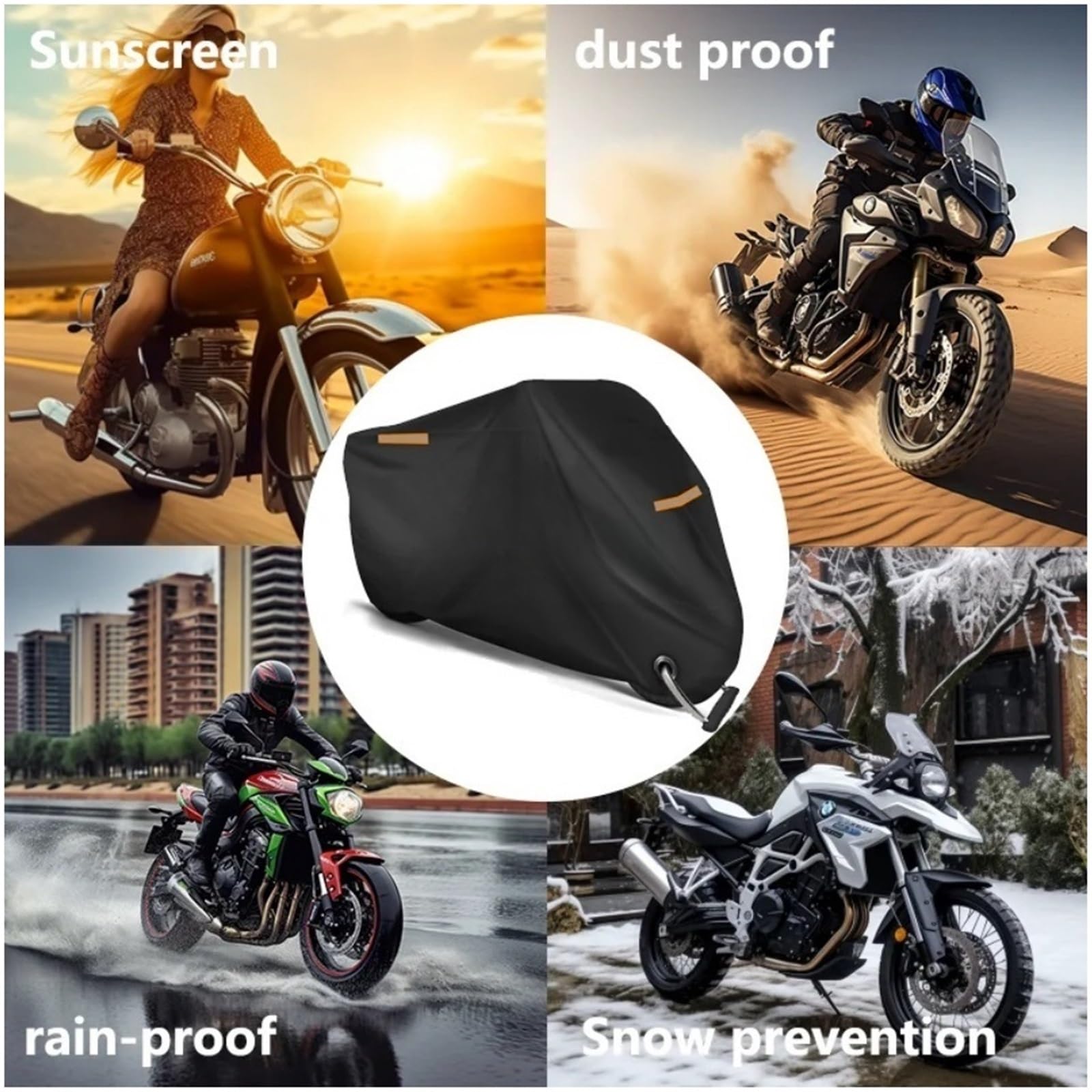 Motorcycle Cover Waterproof Outdoor Scooter UV Protector Dust Rain Cover For TRIUMPH SPEED FOUR 600 Speed Triple R RS S TWIN(3XL For 221-230cm)