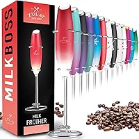 Vista 150 de Zulay Kitchen - Batidor eléctrico de mano para café, lattes, capuchinos, matcha y chocolate caliente, mezclador portátil para bebidas, accesorio