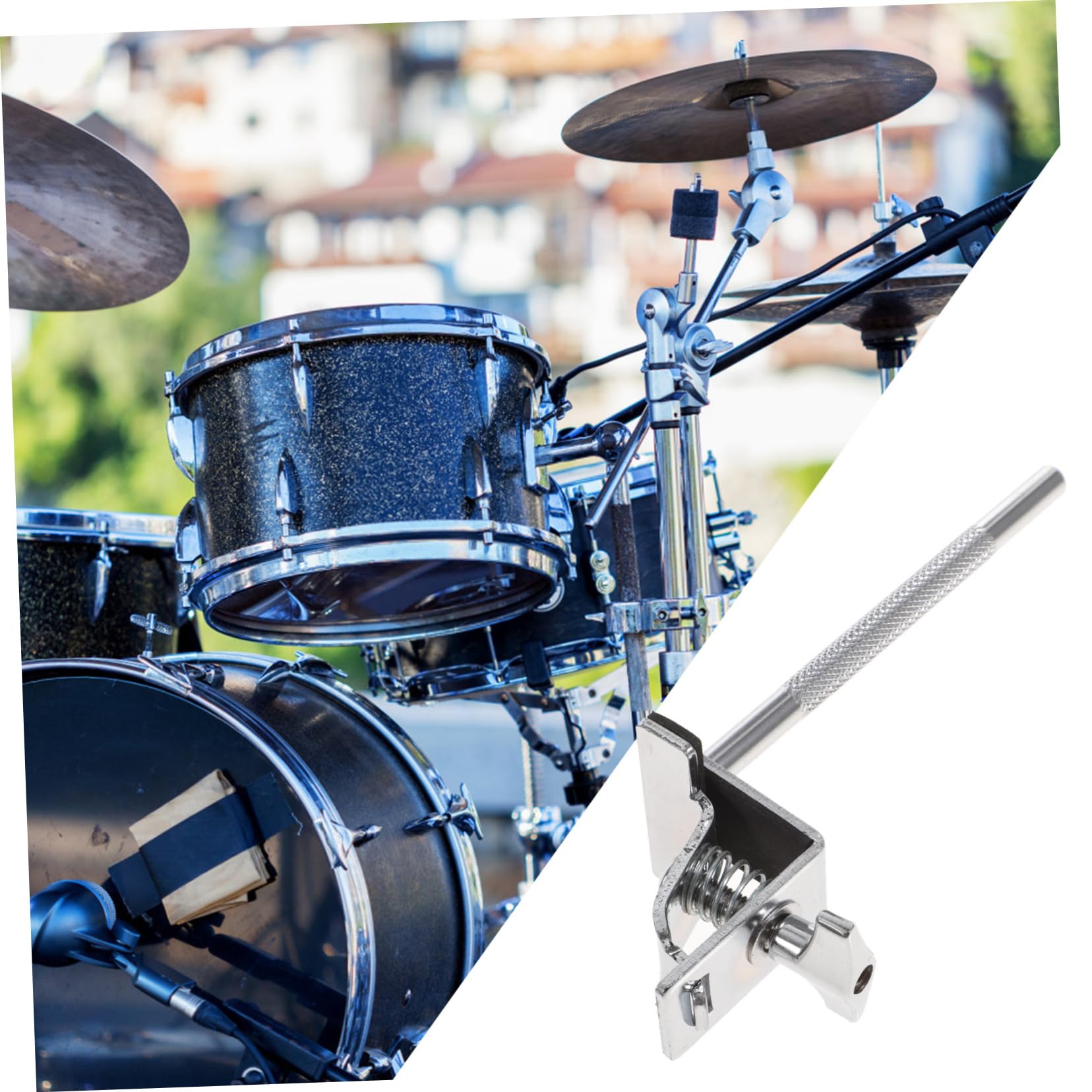 VICASKY Drum Kit Bass Drum Cowbell Mount Holder Sturdy and Easy to Install Extension Bracket Clamp