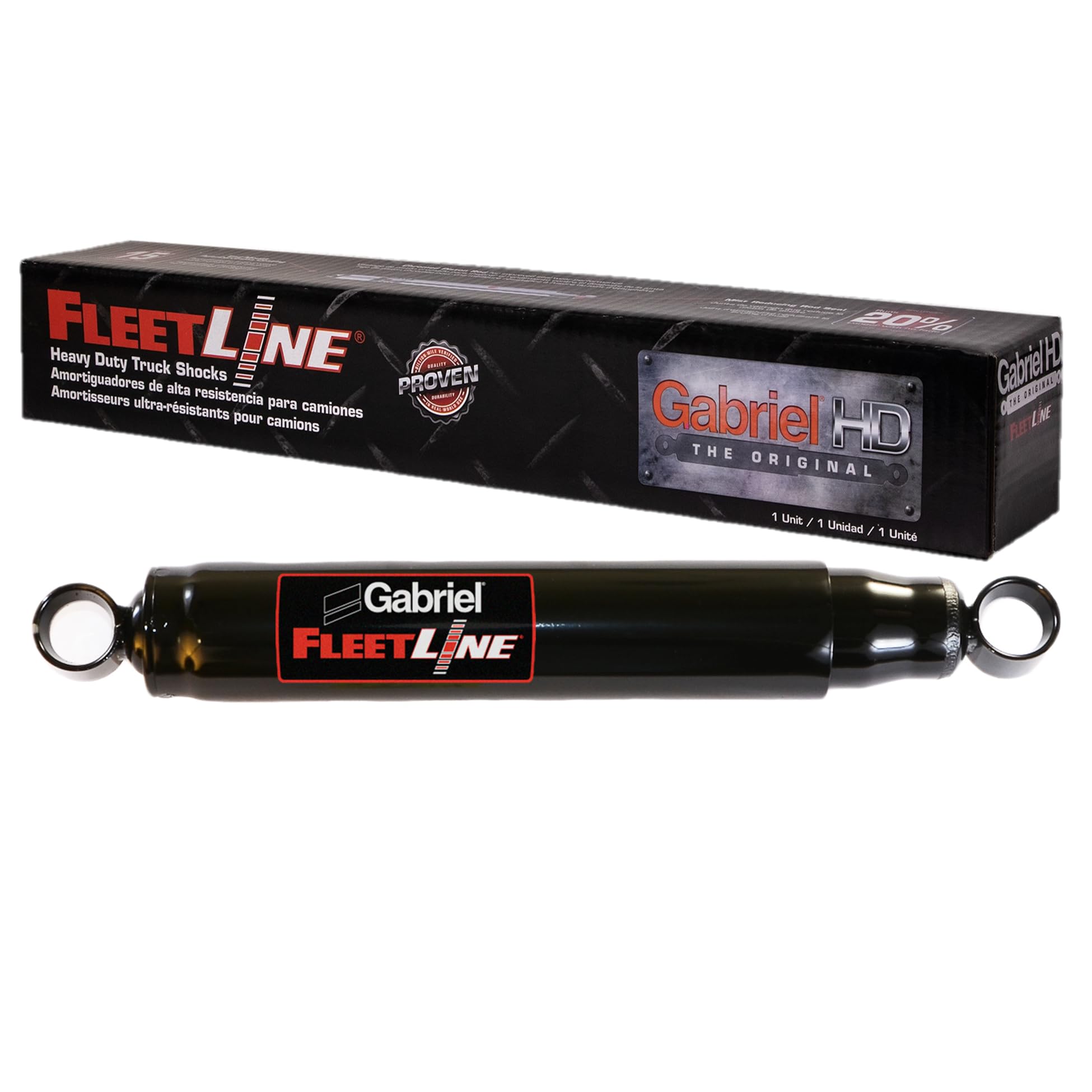 Gabriel 83314 FleetLine HD Truck Front Shocks Fits Ford F and L Series Trucks; International Cargostar; OEM# CAX-863, ASH-29, 873619C93, D7TA-18124-GA, F4HT-18045-AC, F5HZ-18124-AA