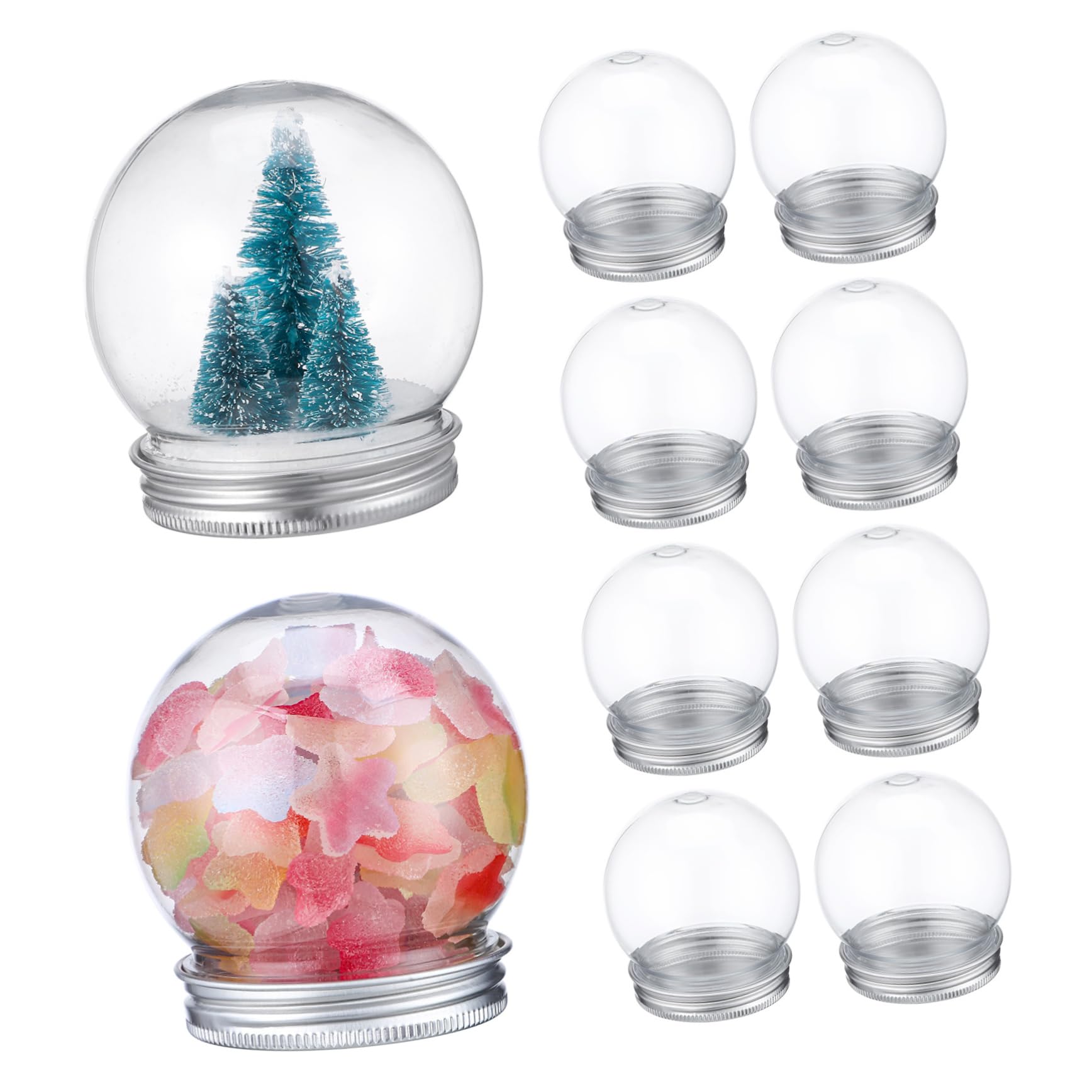Globos de plástico para crear tus propias bolas de nieve navideñas personalizadas en familia