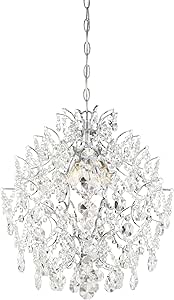 Minka Lavery 3156-77 Isabella's Crown Chandelier, 4-Light, 240 Total Watts, 18-in H x 20.75-in W, Chrome