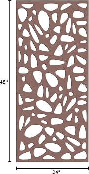 Backyard Discovery Brown Pebble Decorative Screen Panel (Six Panels Included)
