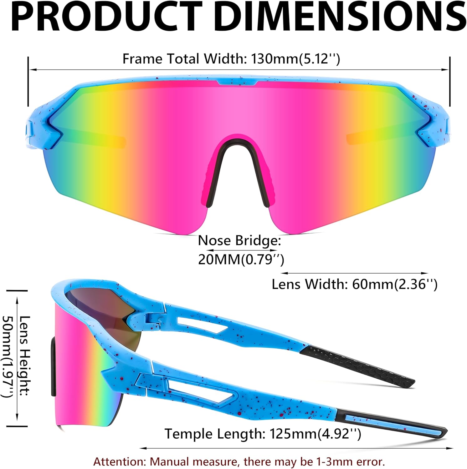 FEISEDY Sports Sunglasses for Men and Women, UV400 Protection Outdoor Cycling Driving Fishing Glasses B2987 - Image 4