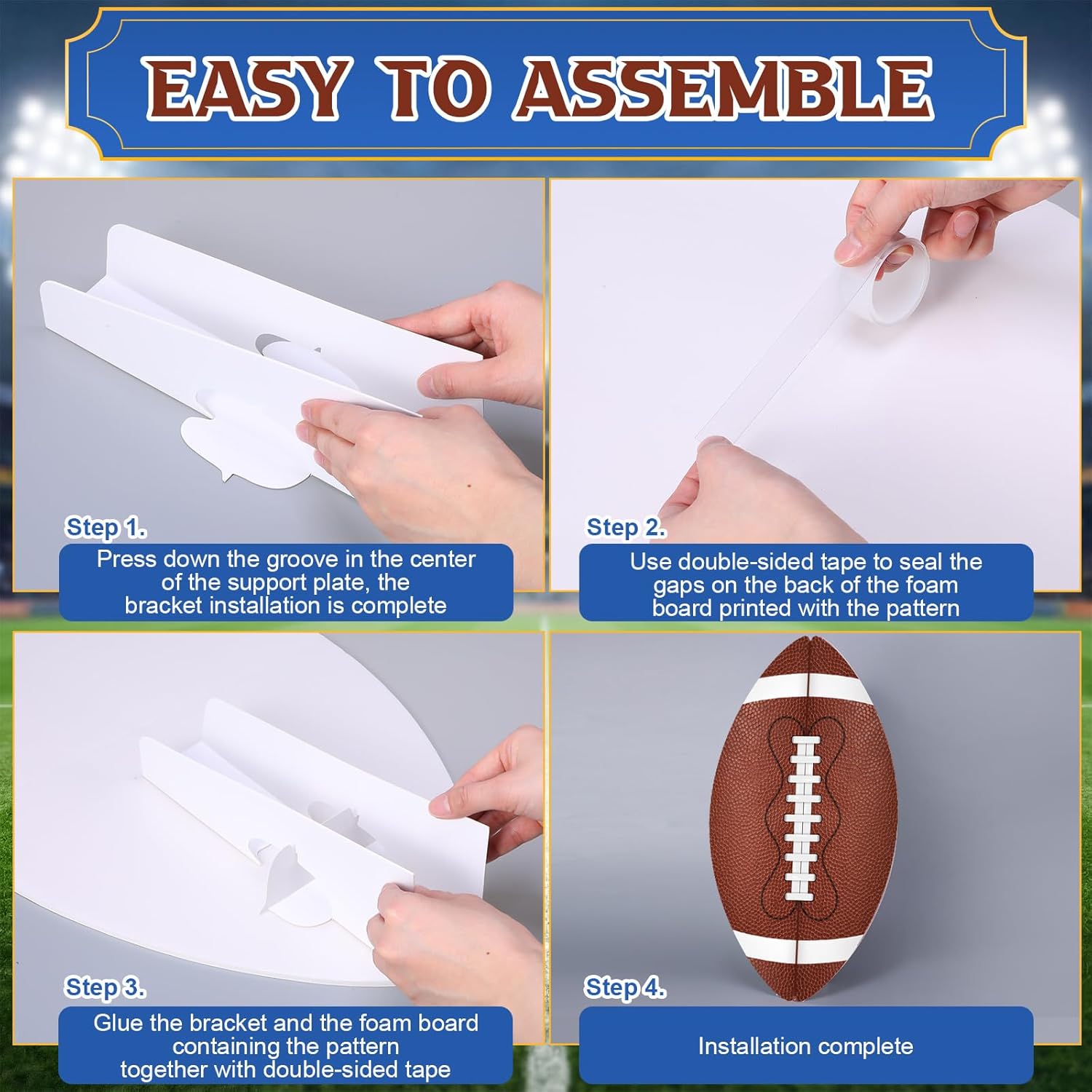 Capoda 5 Pcs Large Sports Cardboard Cutouts Stand up 16.5 to 26.4 inch Football Basketball Baseball Soccer Volleyball Party Decorations for Sport Themed Party Lawn Yard Decor Backdrop Photo Prop