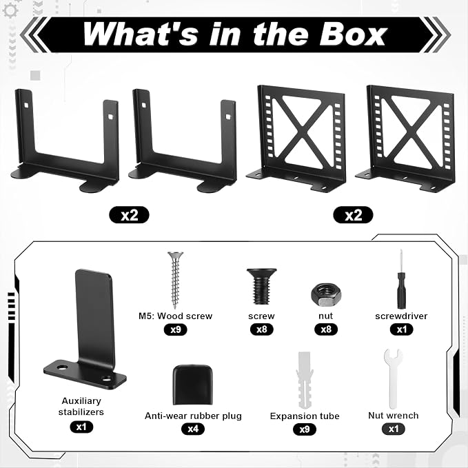 Soporte ajustable para PC o NAS hasta 22 lb miniatura 3