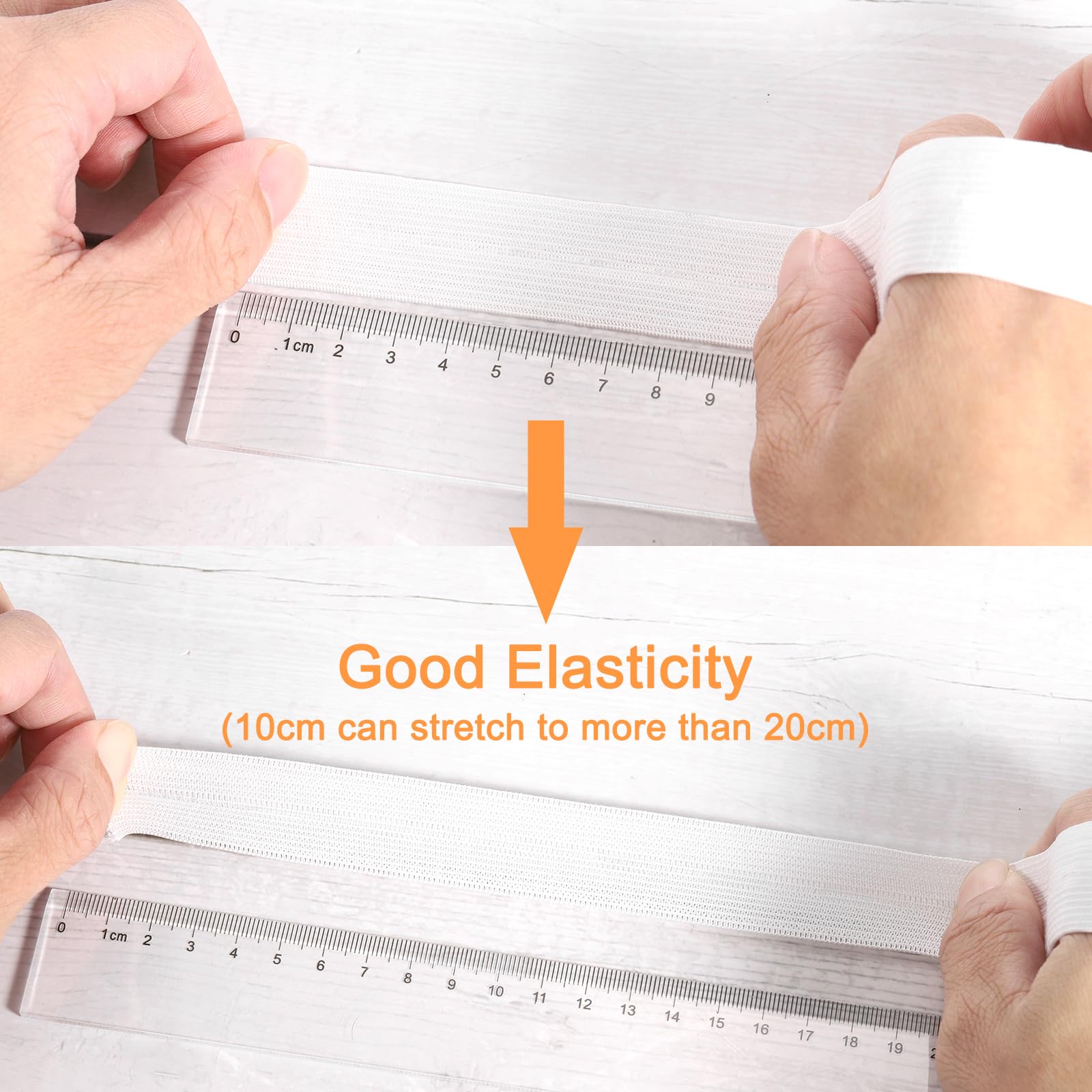 Elastico Per Cucire Bianco Da 2,5 Cm X 30 Metri - Bobina Ad Alta Elasticità In Poliestere E Lattice - Per Abbigliamento E Fai Da Te