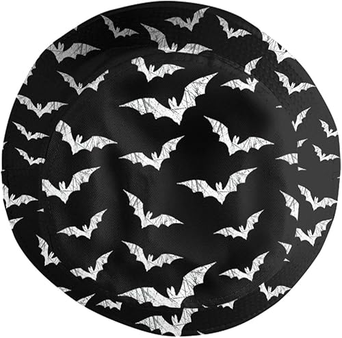 Miniatura 9 de Sombrero gótico gótico de pescador, sombrero de pescador, calavera de terror, murciélagos, sombreros de pescador, sombrero de sol para pesca,