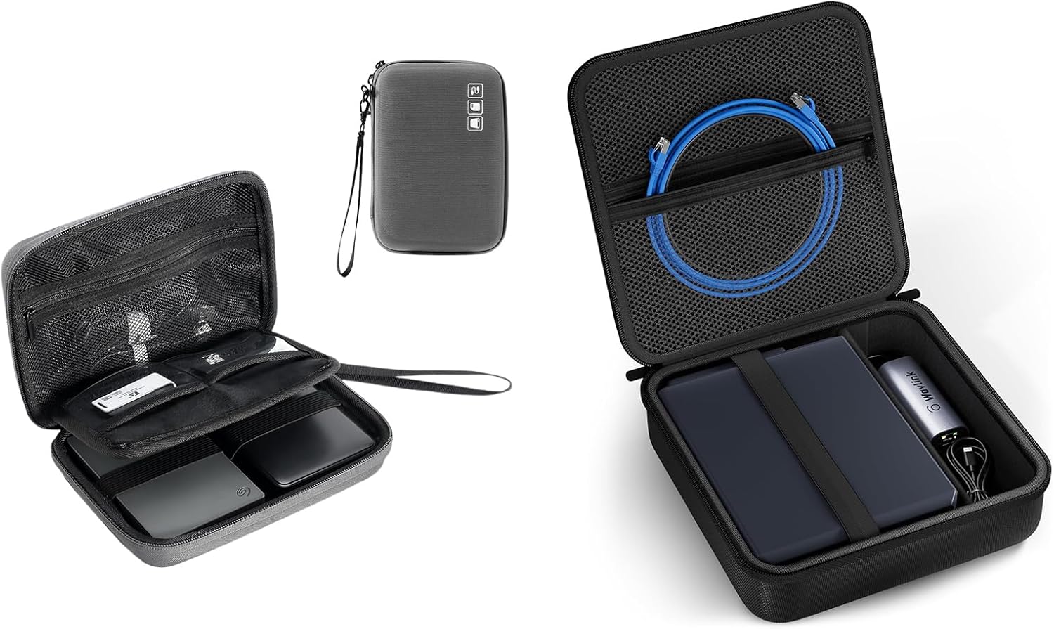 ProCase Hard Drive Case Bundle with Hard Carrying Case for Glinet Travel Router