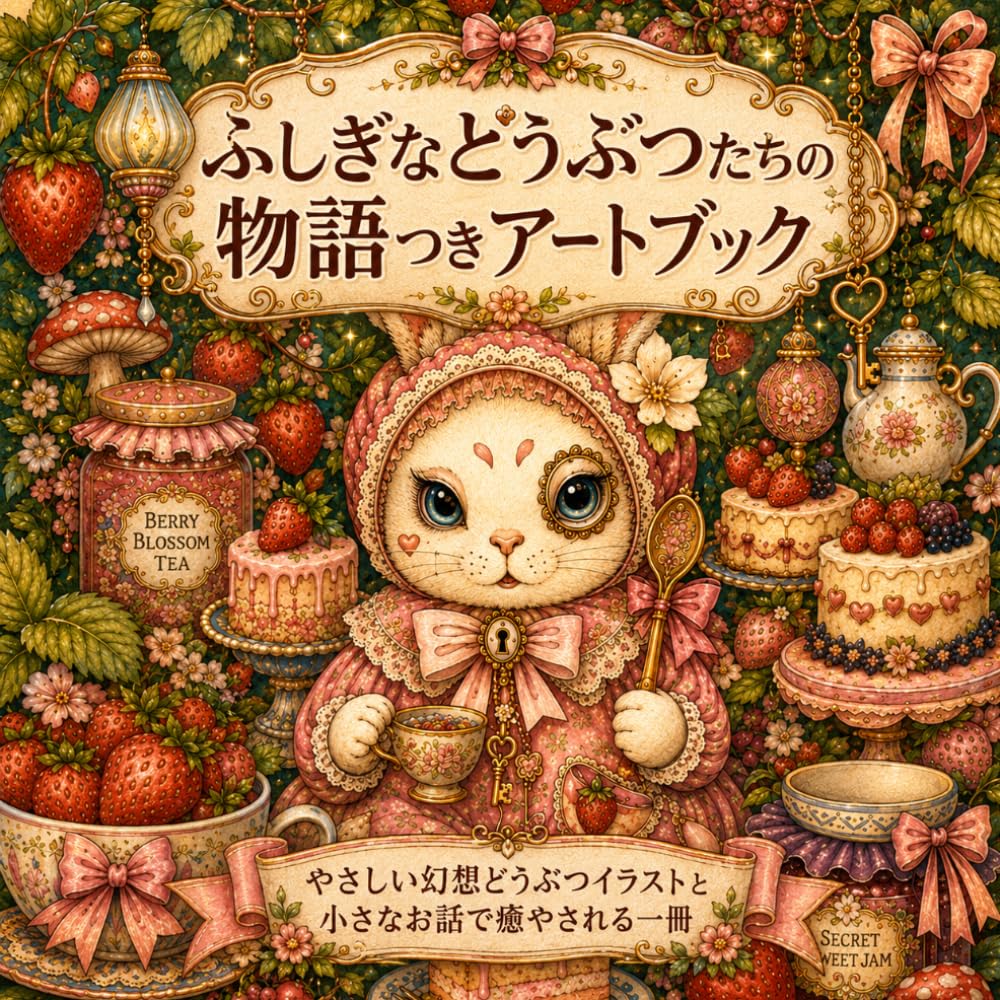 ふしぎなどうぶつたちの物語つきアートブック: 幻想どうぶつと花の世界を楽しむ 大人のための短編物語つきフルカラー画集 (大人のための幻想どうぶつアートブックシリーズ)
