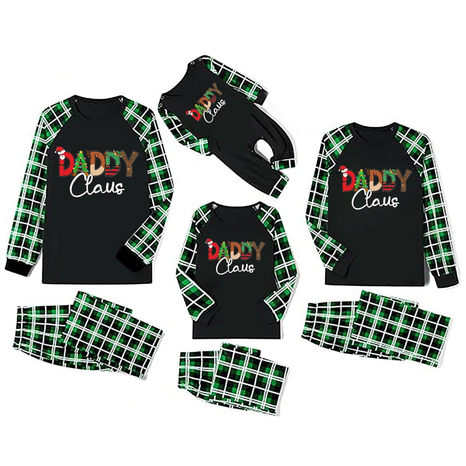 Familie Weihnachten Pyjama Weihnachten Familie Weihnachts Pyjama Set Langarm Schlafanzug Outfit Familien Pyjama Set für Herren Damen Kinder Baby Familien Hausanzug Sets