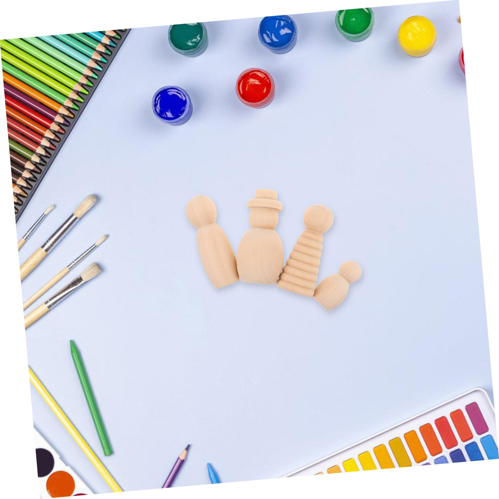 20 Piezas de Madera sin Terminar Figuras de Madera Pintar Manualidades Decoración del Hogar Juguetes Educativos Manualidades Creativas