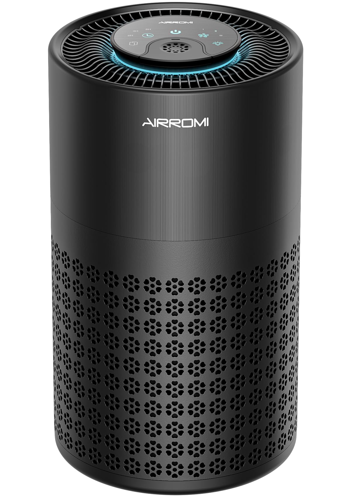 AIRROMI Air Purifier for Bedroom with HEPA 3-in-1 Filter, Pet Air Purifier for Home Cat Pee Smell, Covers Upto 990 Ft², Quiet 360°intake Air Cleaner for pet hair,allergies,Dust,Smoke A2001 Black
