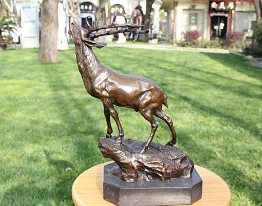 ブロンズ製 鹿の彫刻 、置物 71eqcGluphL._UF894,1000_QL80_.jpg