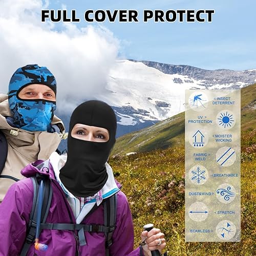 Miniatura 4 de Balaclava Face Masks Ski Mask 6 Pack Full Face Cover Motorcycle Outdoor Protector Scarf Pooh Shiesty Mask for Men Women