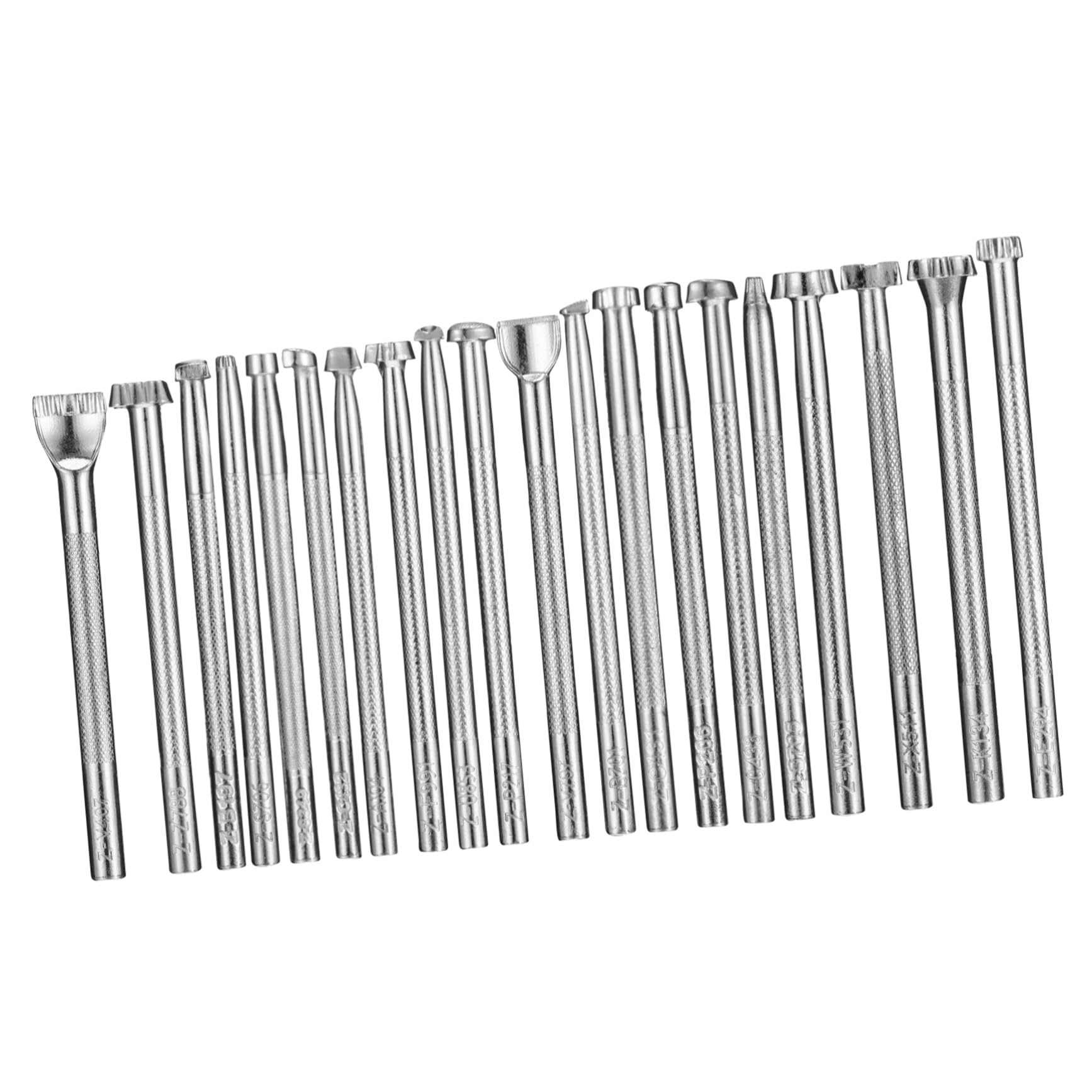 KONTONTY 20 Piezas Herramientas para Estampar Cuero Herramientas para Fabricar Sillas de Montar Punzón para Estampar Cuero