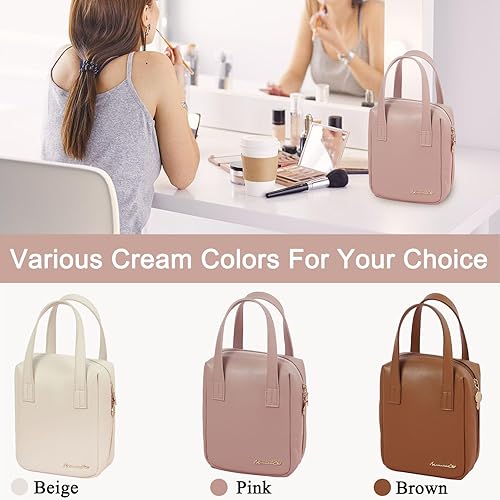 Miniatura 7 de Bolsa de maquillaje de viaje de gran capacidad, bolsa de cosméticos, bolsa organizadora de maquillaje impermeable para mujeres, bolsa de maquillaje