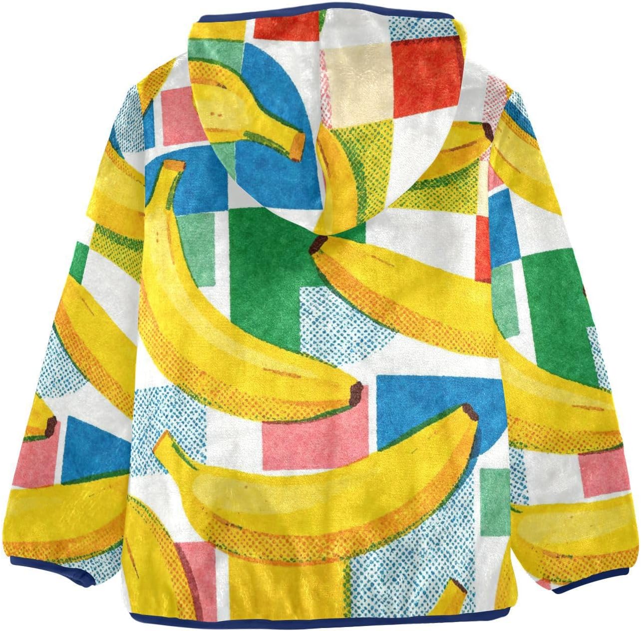 Geometric Banana Colorful Toddler Zip Up Jackets Outerwear Jackets & Coats Navy Blue Baby Boy Zipper Hoodie