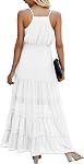 PRETTYGARDEN 2026 Robe Maxi d'été Spaghetti Strap Sans manches Haute Plage Vacances longues Sundress pour femme