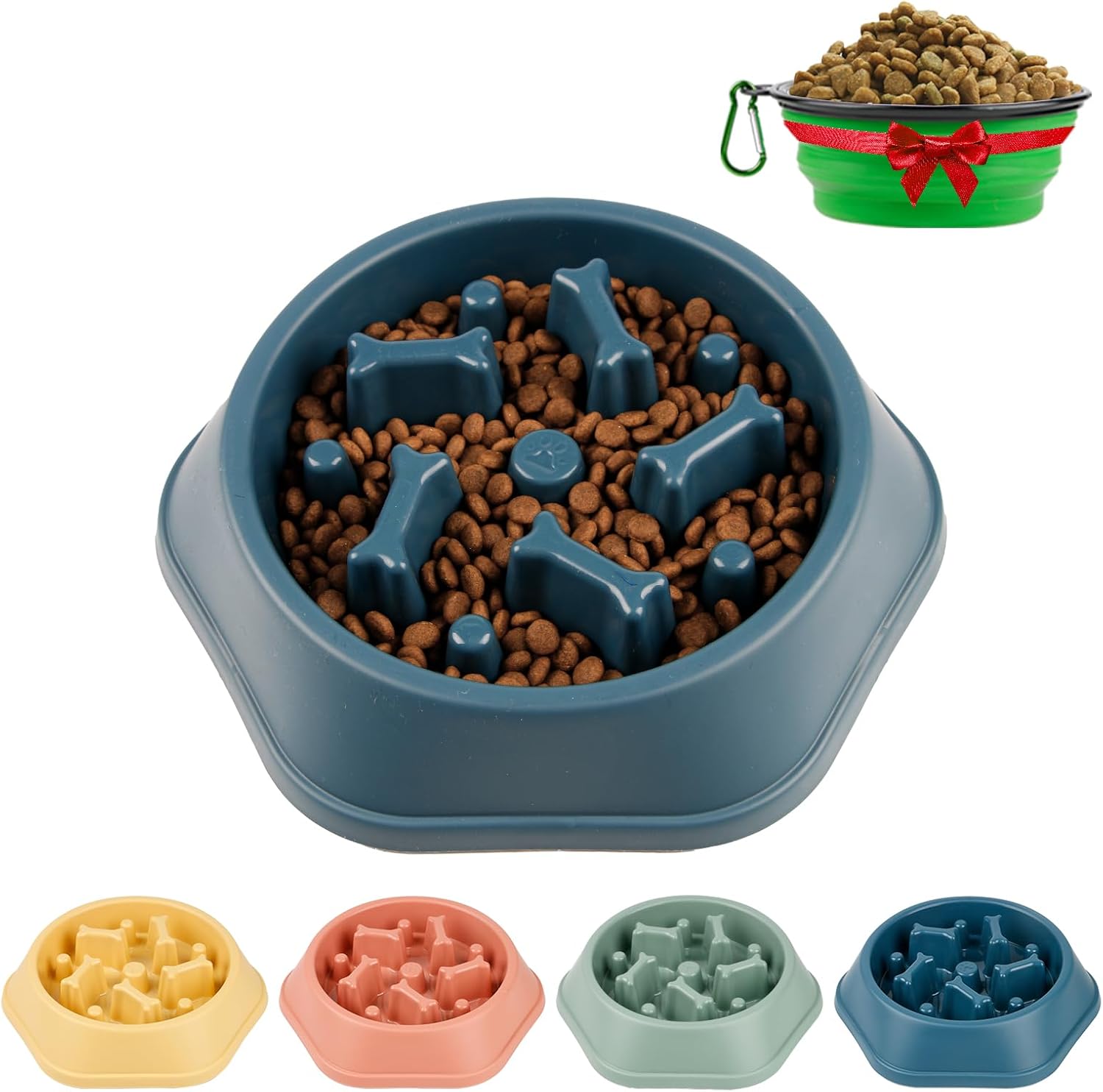 Pet Supplies DPOEGTS Slow Feeder Dog Bowl, Puzzle Dog Food Bowl Anti