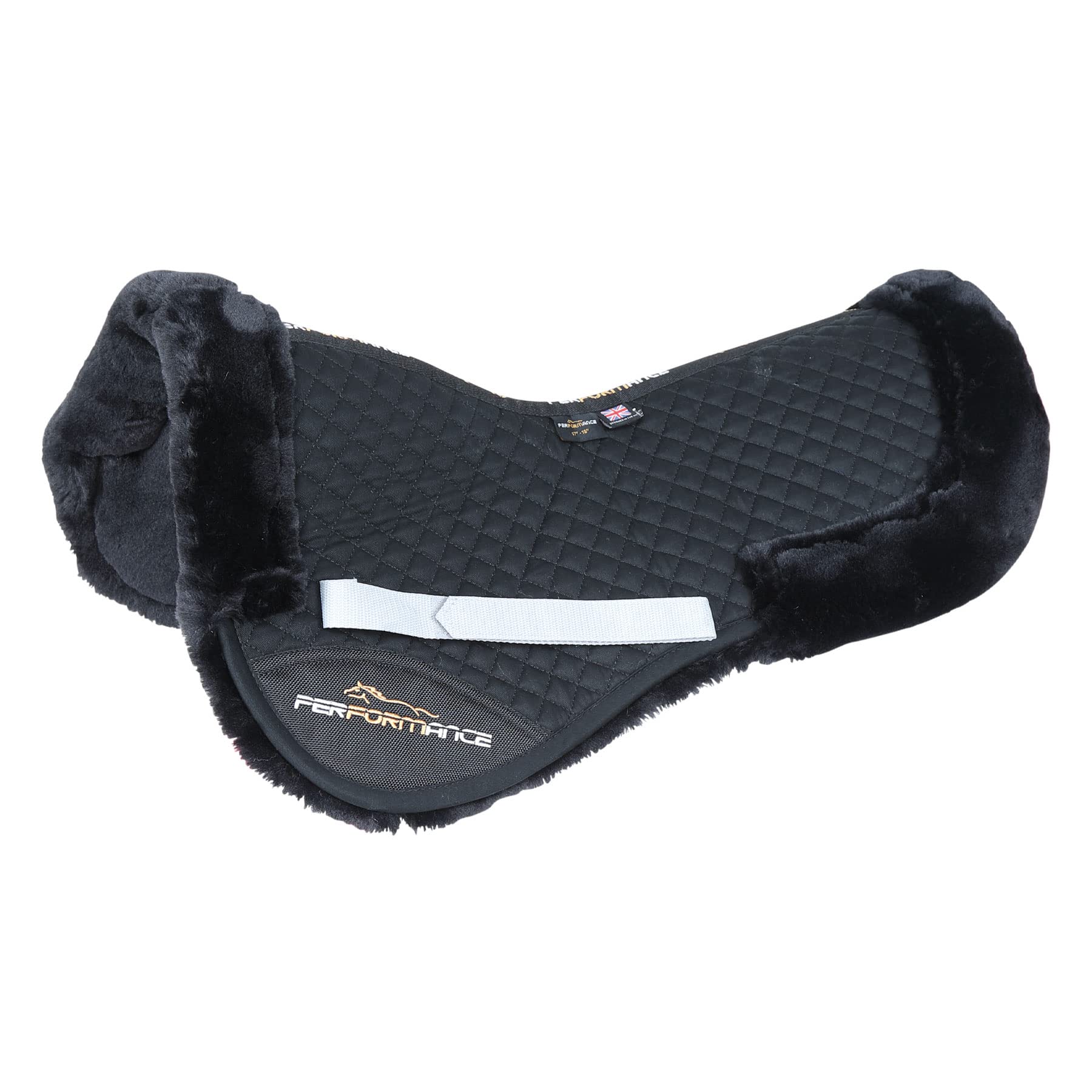 Shires Performance Fully Lined Half Pad - Black: 17-18"
