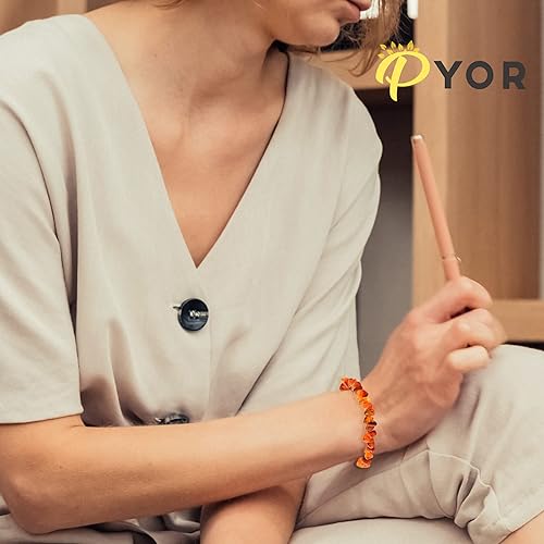 Vista 78 de PYOR Crystal Beads Bracelet Natural Gemstones Chakra Healing Crystals Charm Bracelets Wealth Prosperity Stone Spiritual Gift