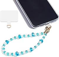 Vista 19 de Correa de muñeca para teléfono con cuentas de mármol, correa de teléfono desmontable con pestaña de sujeción, correa de muñeca manos libres Yaxaita