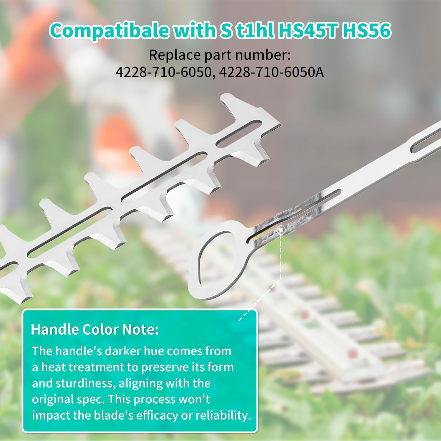 18" Hedge Trimmer Blade Set Compatible with S tihl HS45 HS56, Replaces 4228-710-6050A 4228-710-6051A 59-200, 1 Pair of 2 Blades