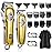 GLAKER Hair Clippers for Men Professional - Cordless Clippers and Trimmers Set, Complete Barber Kit for Hair Trimming & Beard Grooming, Mens Haircutting Kits for Blending & Fade Cuts (Gold)