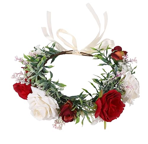 Miniatura 17 de Corona floral guirnalda de flores diadema diadema corona floral diadema halo boho fiesta baile boda fotos naranja