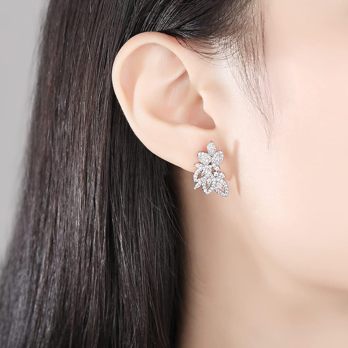 14K Gold Marquise Cut Moissanite Stud Earrings,Women’s Fashion Earrings, Dainty Jewelry for Women