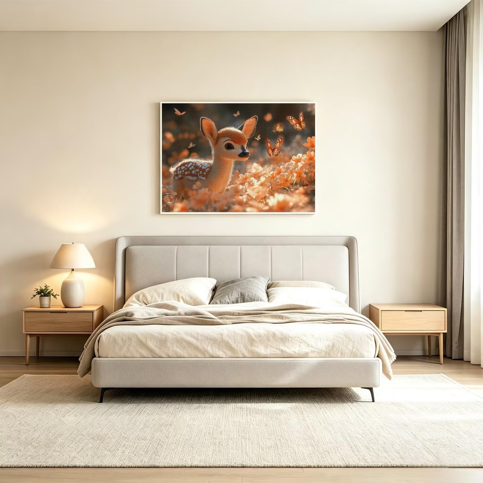 Puzzle dla dorosłych 2000, jeleń motyl, 99 x 70 cm, n-239