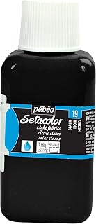 Pebeo Setacolor Light Fabrics Paint 250-Milliliter, Black
