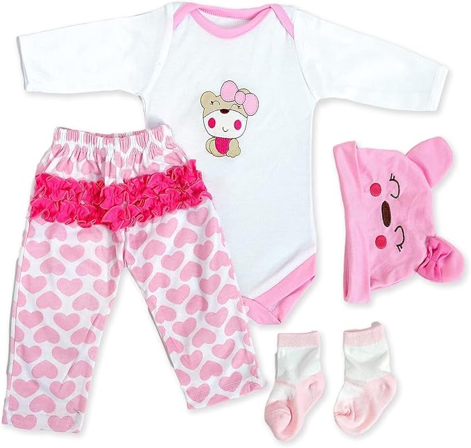 RUNGQIANY Reborn Dolls Clothes Fits 20 inches 22 inches Newborn Baby Boys & Girls,Clothes Sets