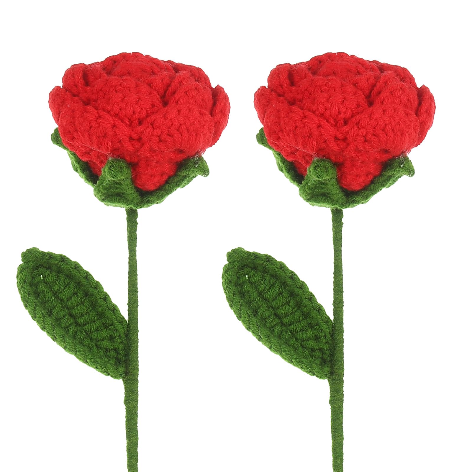 Fleurs au crochet roses tricotées à la main décoration mariage maison
